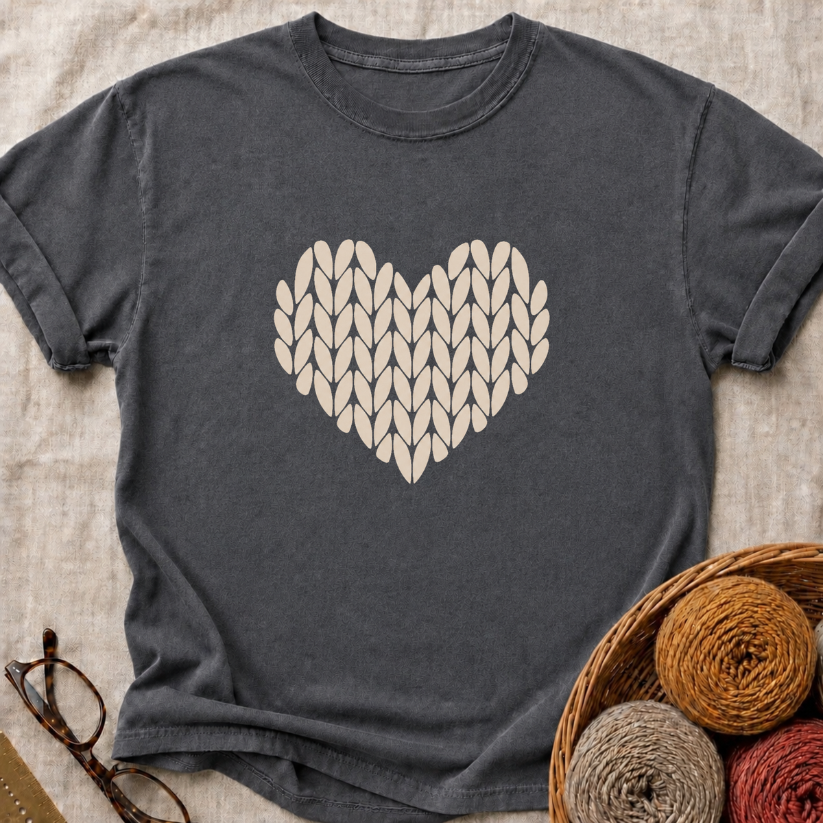 Knit Heart T-Shirt