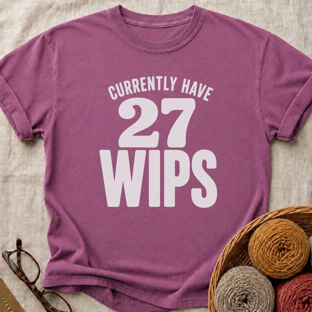 27 WIPS T-Shirt in Berry