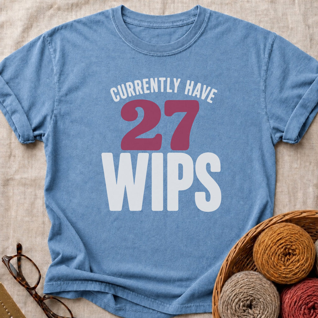 27 WIPS T-Shirt in Blue Jean