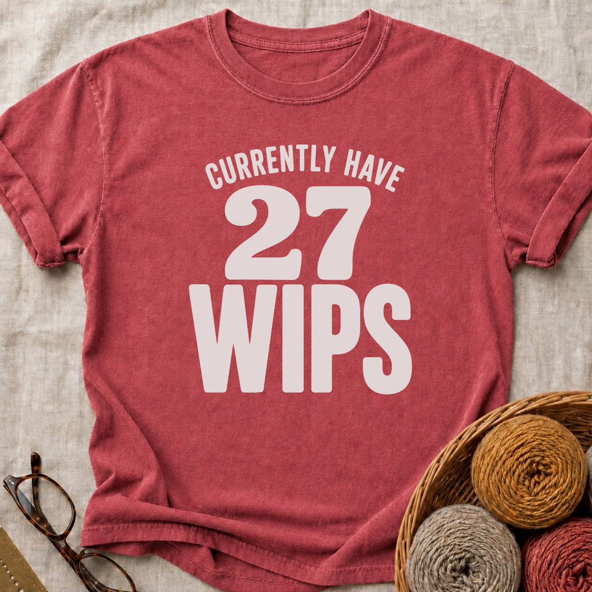 27 WIPS T-Shirt in Brick