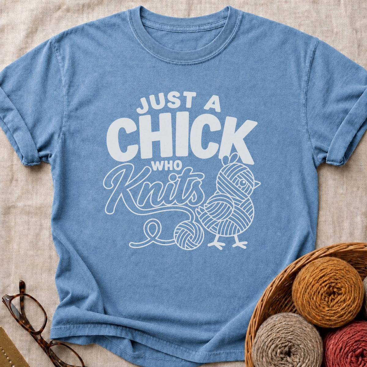 Chick T-Shirt in Blue Jean
