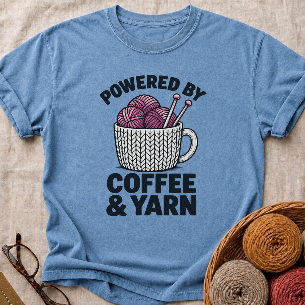 Coffee And Yarn T-Shirt in Blue Jean