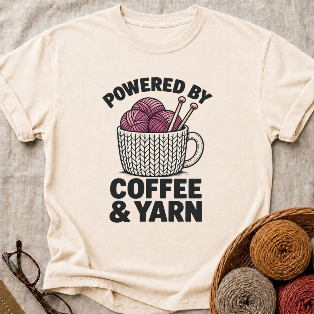Coffee And Yarn T-Shirt in Ivory