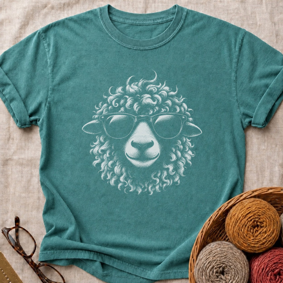 Cool Sheep T-Shirt in Blue Spruce