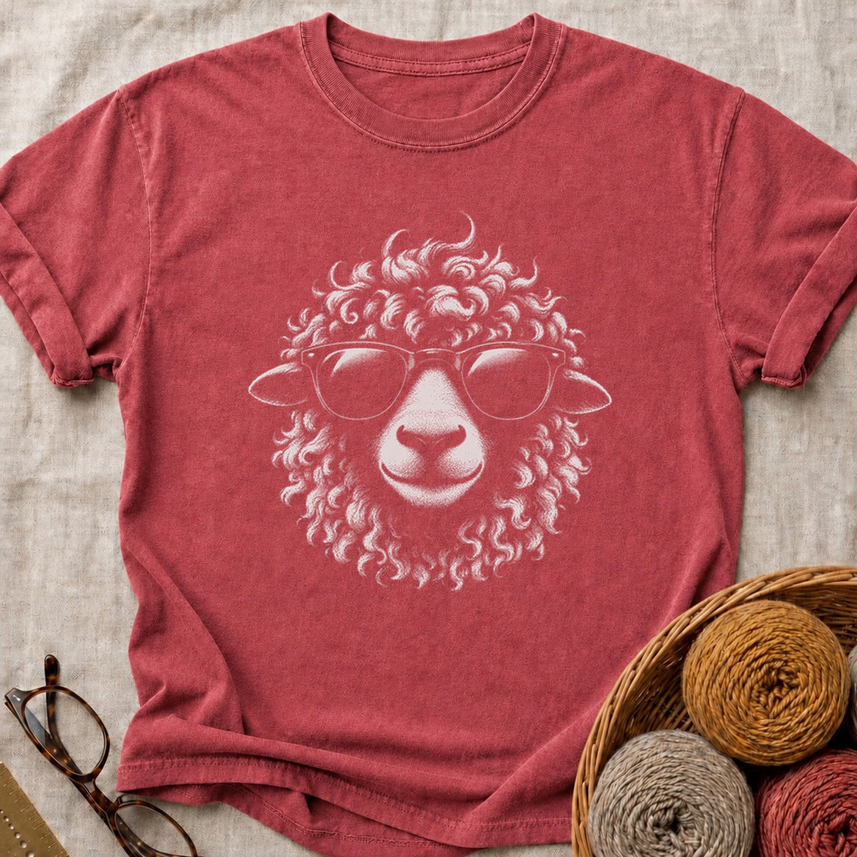 Cool Sheep T-Shirt in Brick