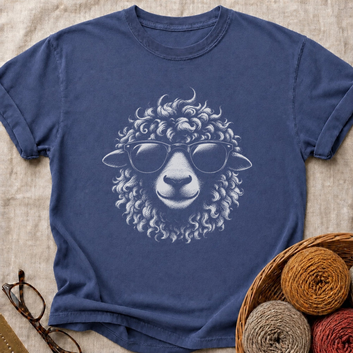 Cool Sheep T-Shirt in True Navy