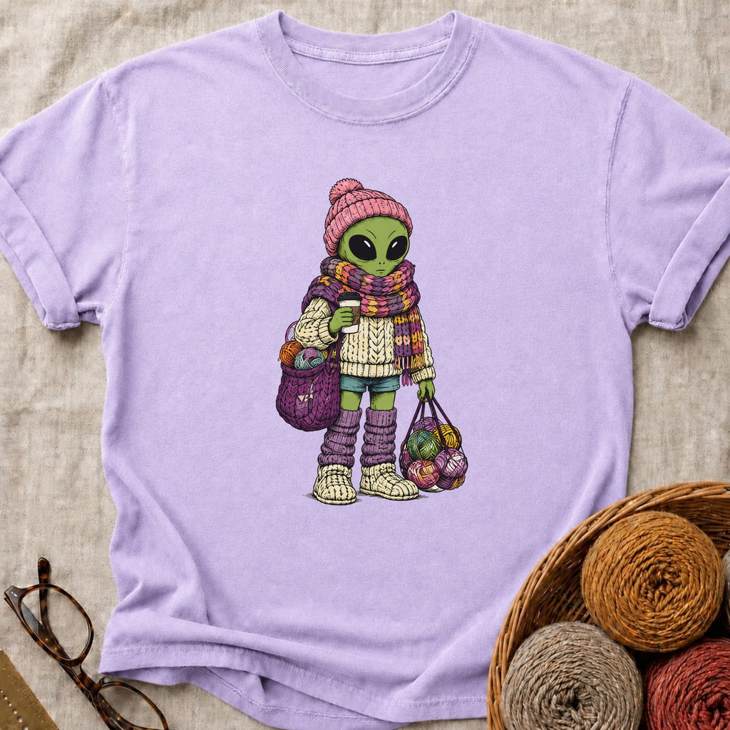 Cosmic Knitter T-Shirt in Orchid