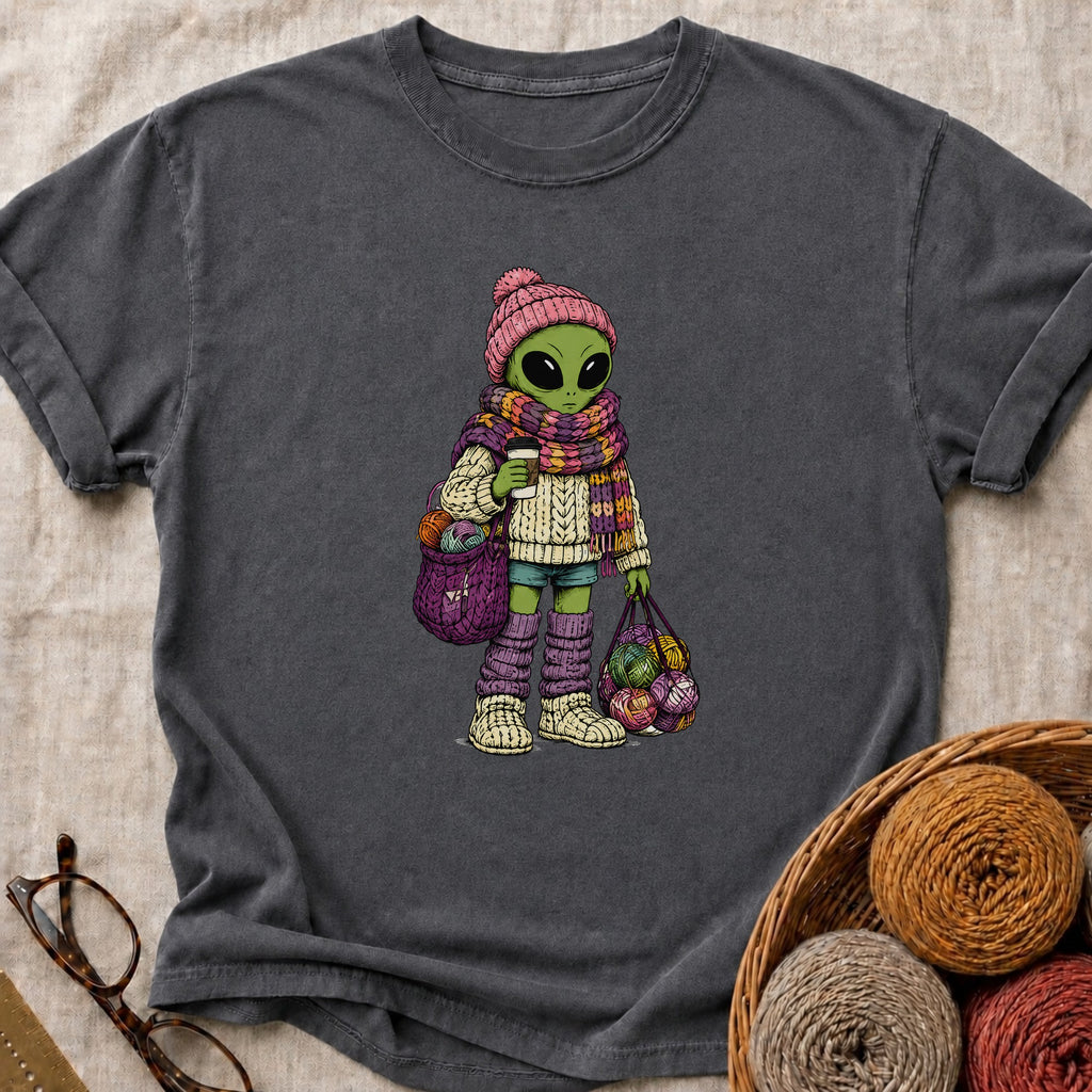 Cosmic Knitter T-Shirt in Pepper