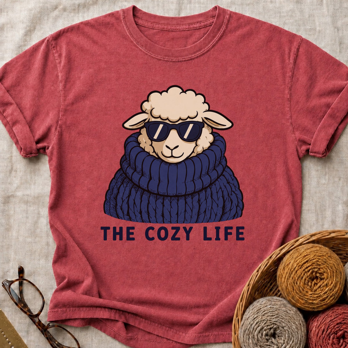 Cozy Life T-Shirt in Brick