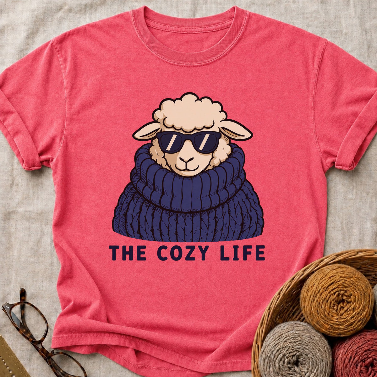 Cozy Life T-Shirt in Watermelon
