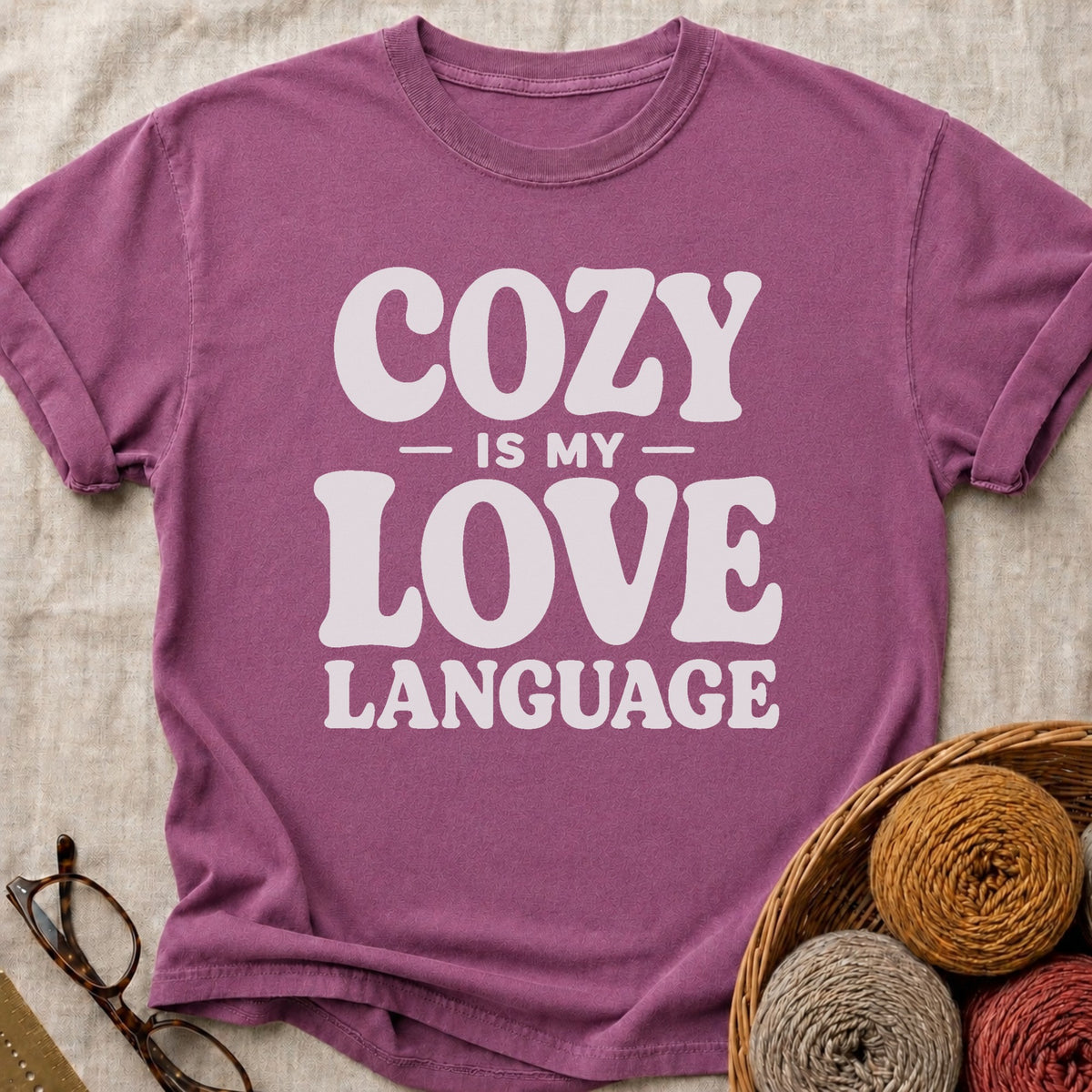 Cozy Love T-Shirt in Berry
