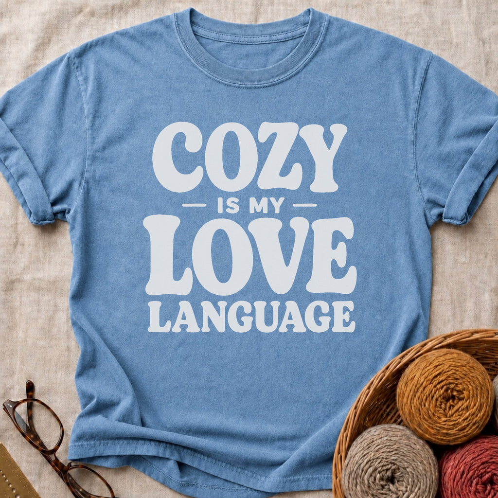Cozy Love T-Shirt in Blue Jean