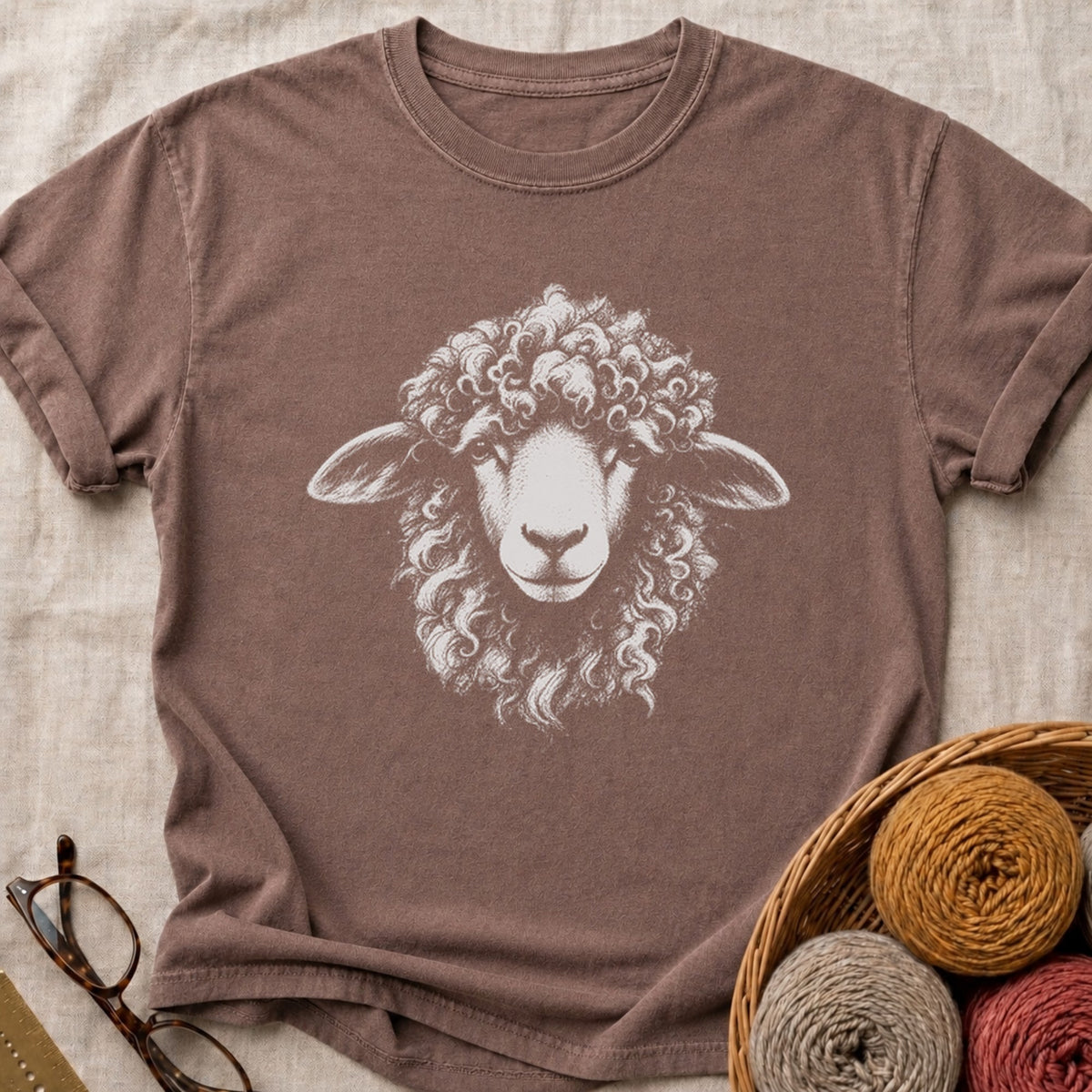 Curly Sheep T-Shirt in Espresso