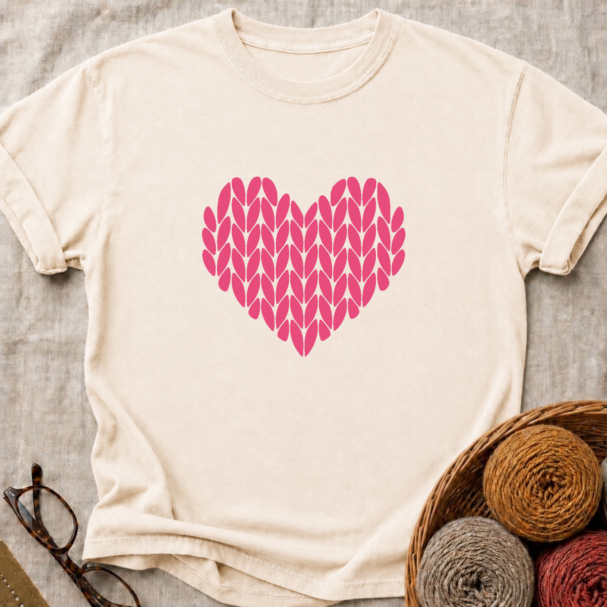 Knit Heart T-Shirt