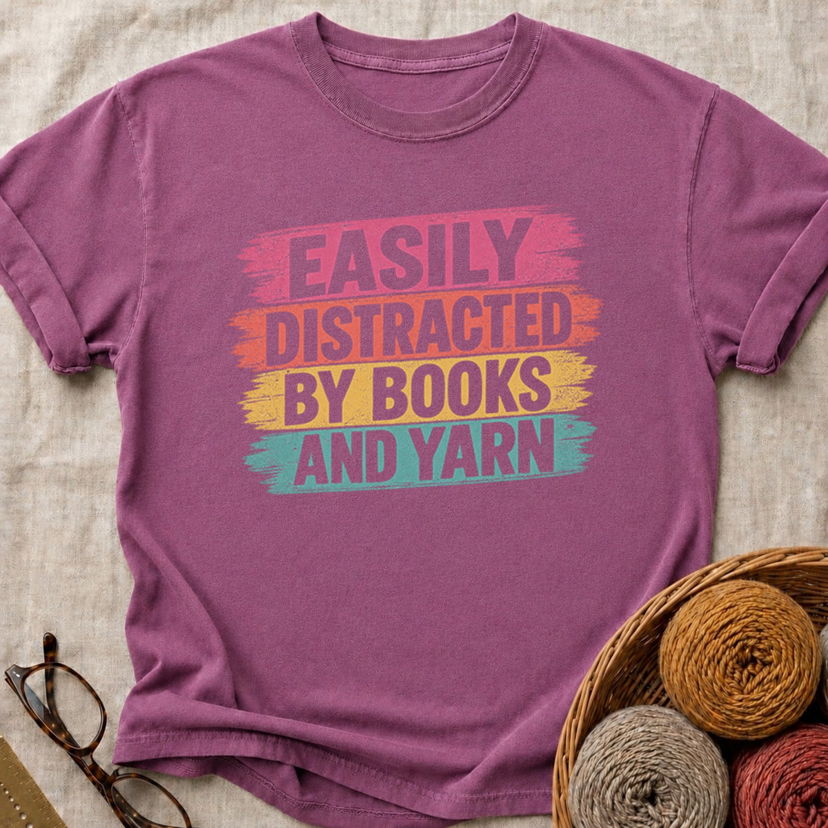 Easily Distracted T-Shirt in Berry