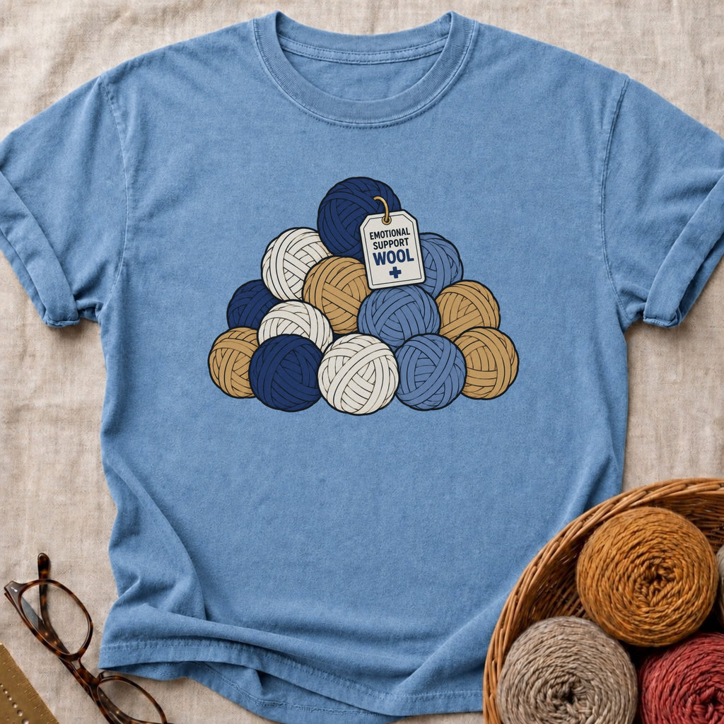 Emotional Support T-Shirt in Blue Jean