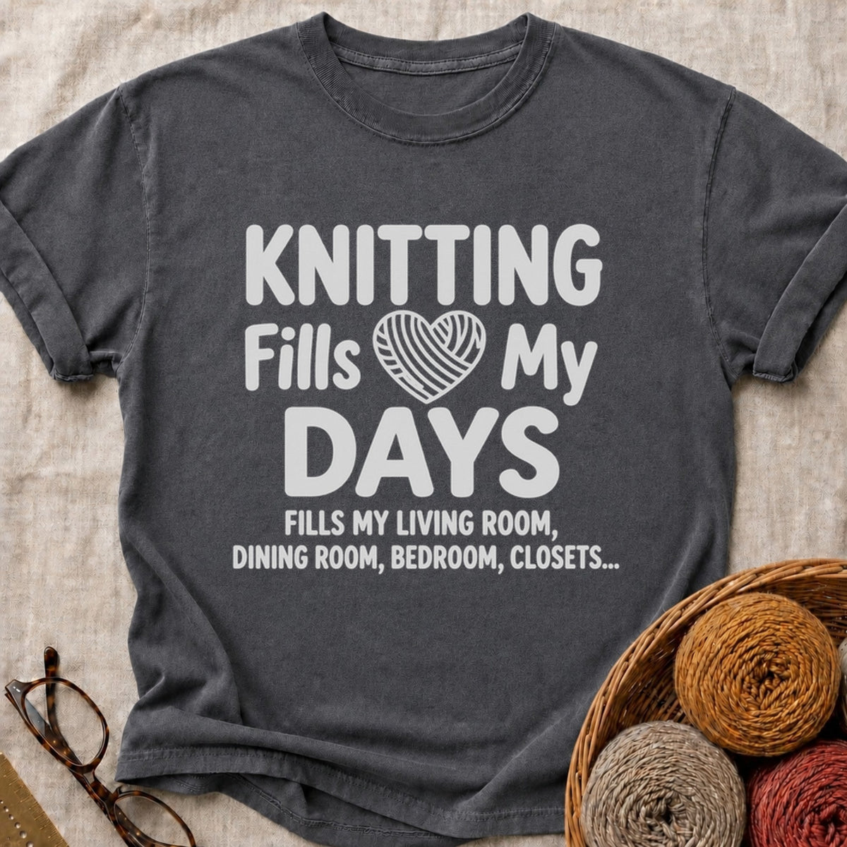 Fills My Days T-Shirt in Pepper