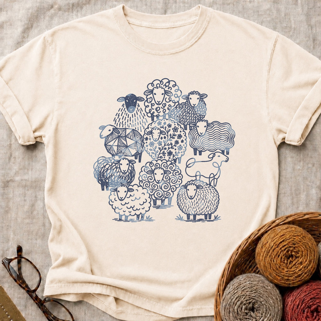 Flock Of Sheep T-Shirt in Ivory
