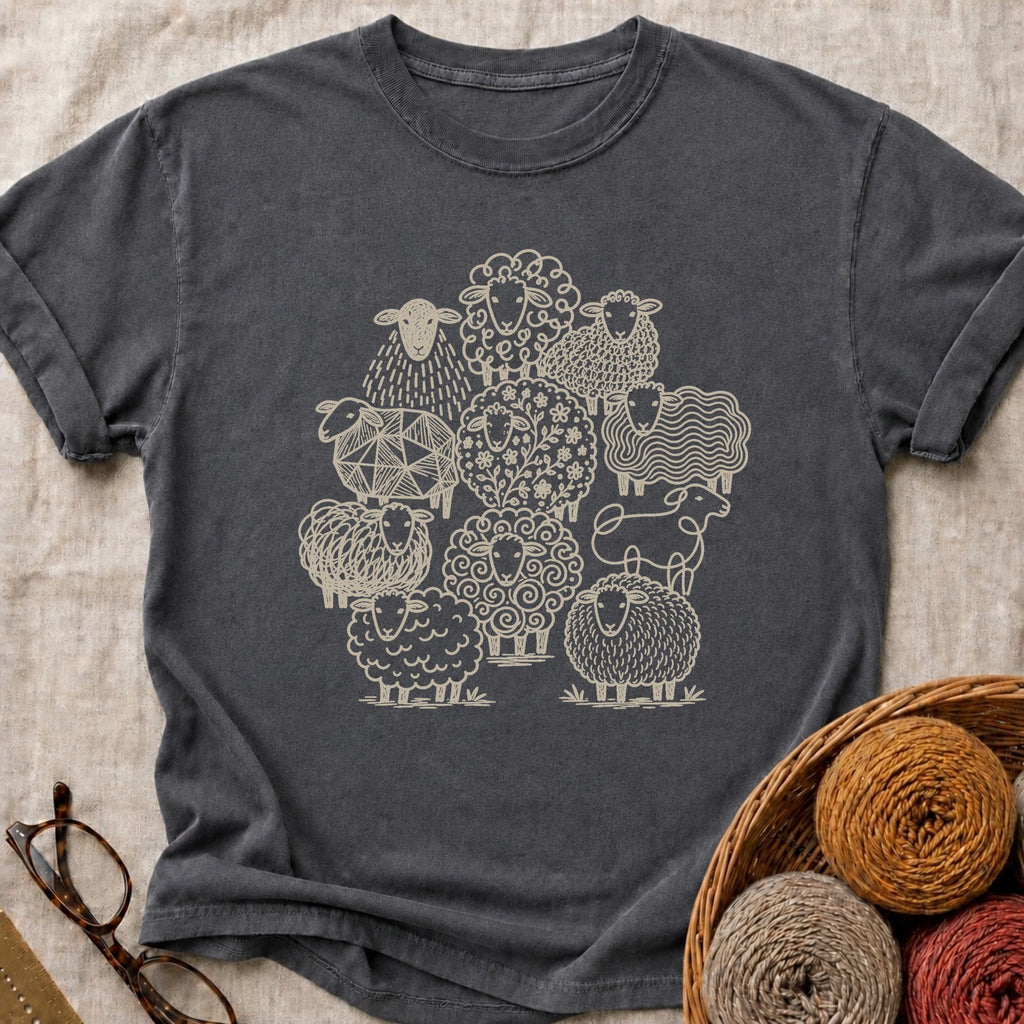 Flock Of Sheep T-Shirt in Pepper