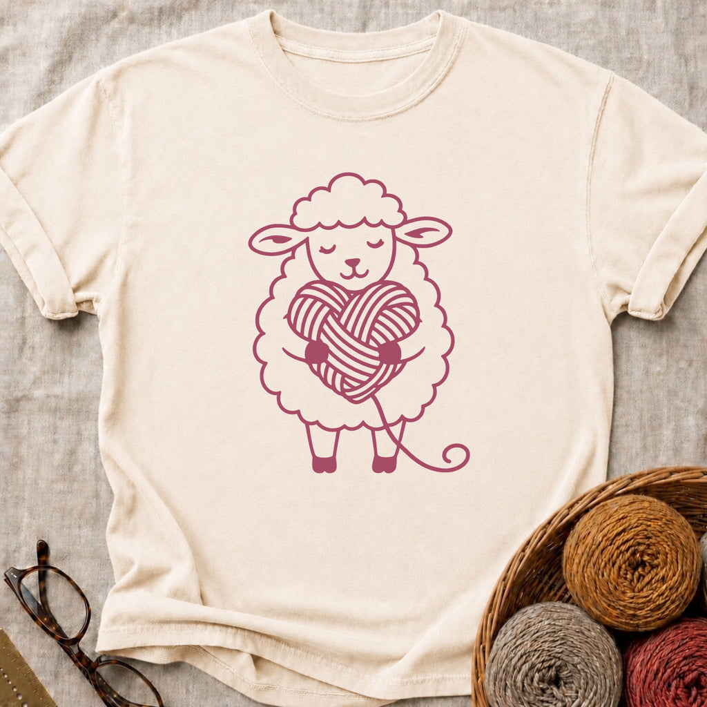 Fluff Heart T-Shirt in Ivory