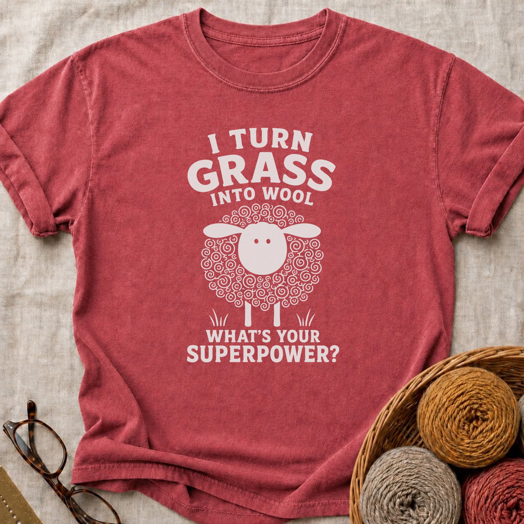 Grass Into Wool T-Shirt in Brick