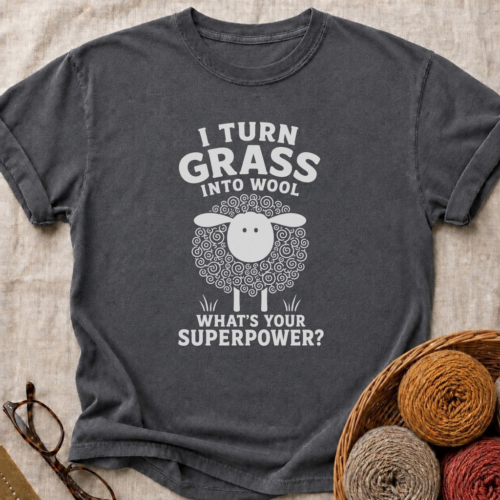 Grass Into Wool T-Shirt in Pepper