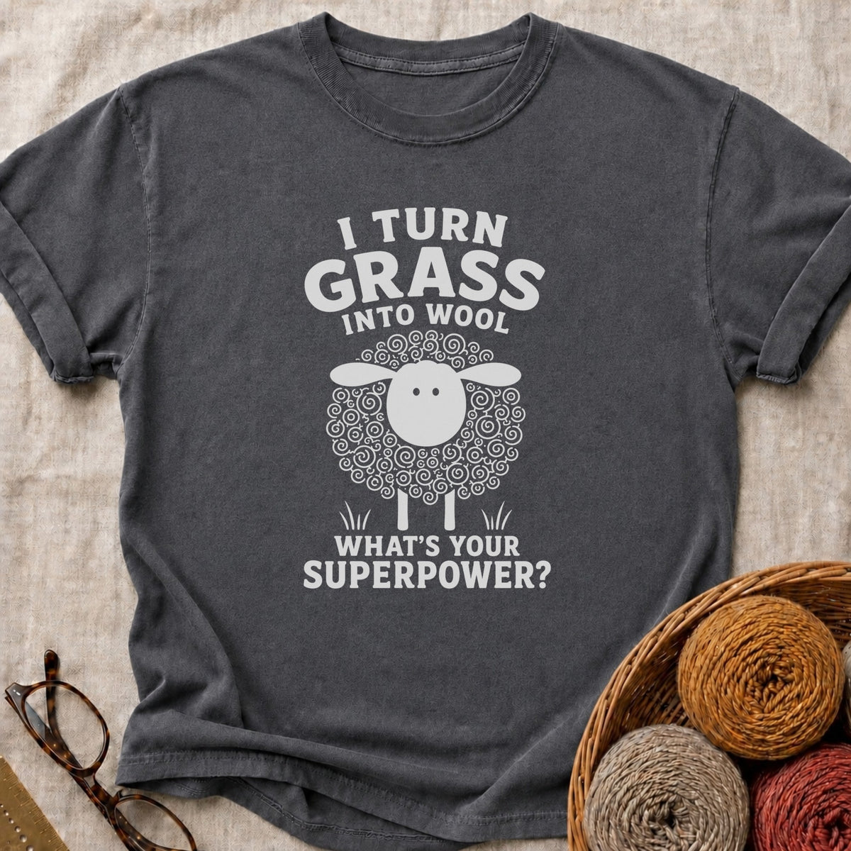 Grass Into Wool T-Shirt in Pepper