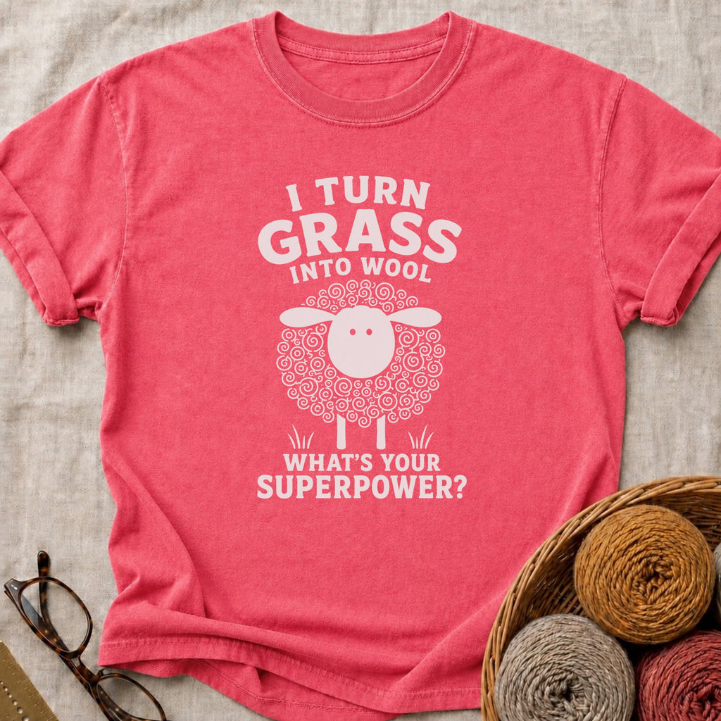 Grass Into Wool T-Shirt in Watermelon