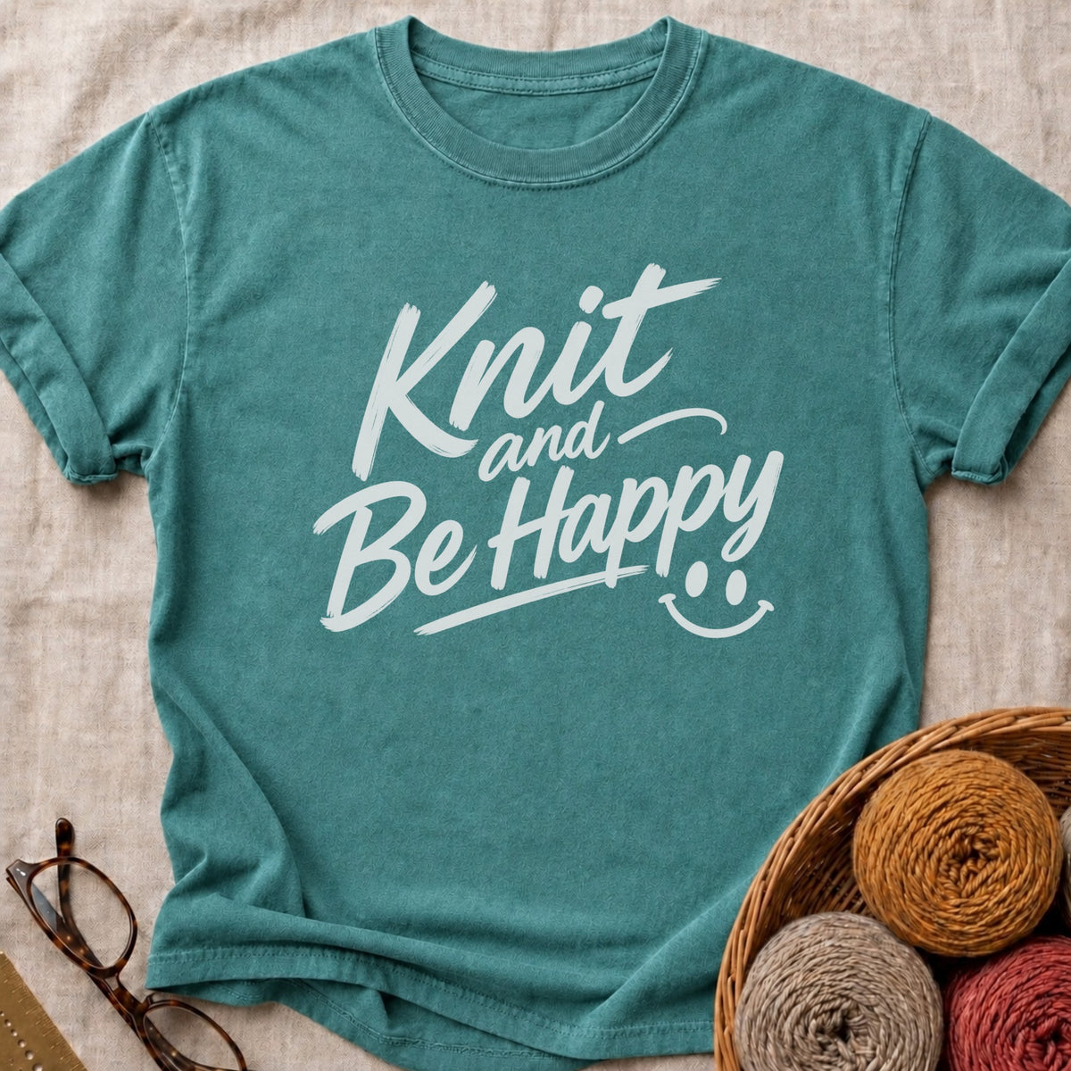 Happy Smile T-Shirt in Blue Spruce