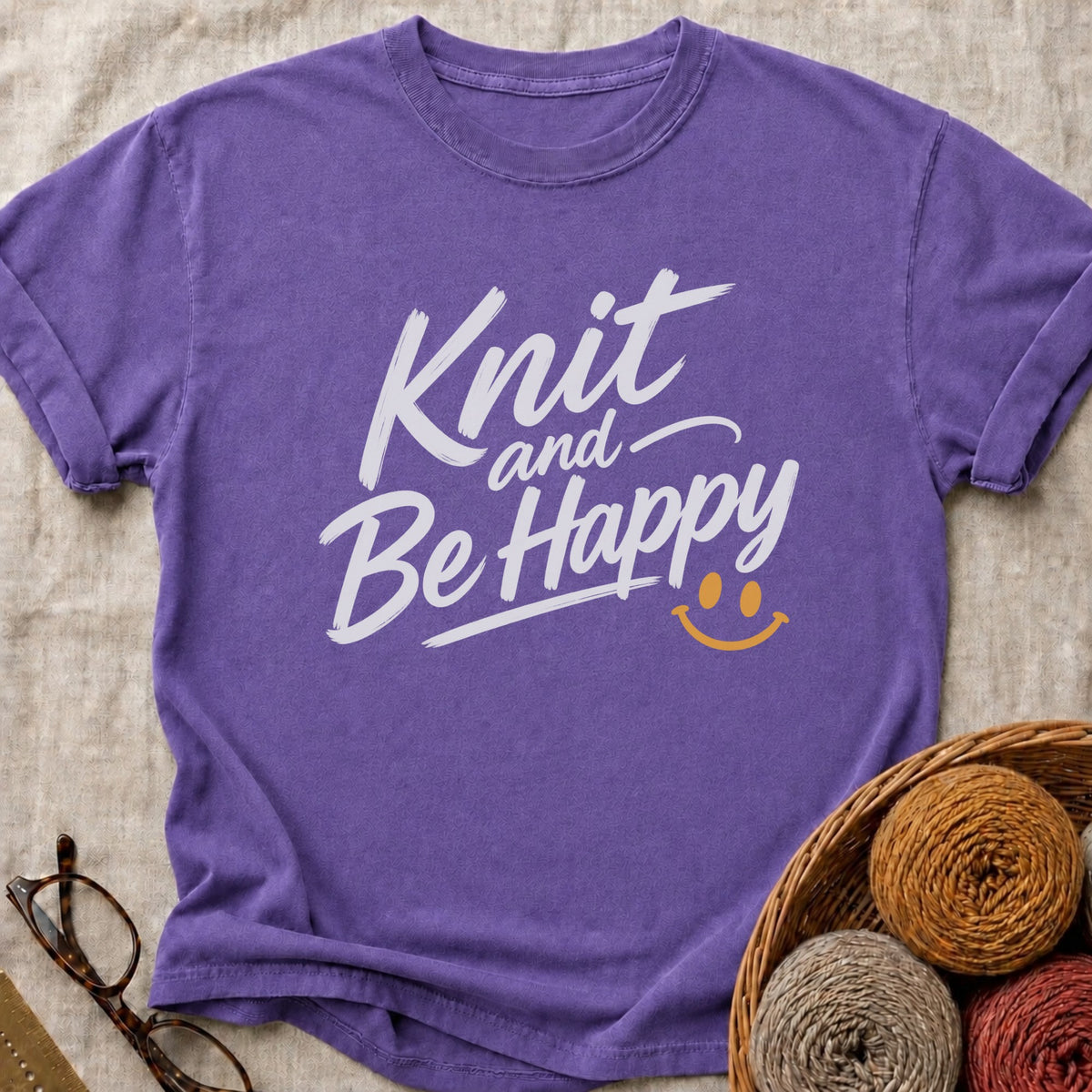 Happy Smile T-Shirt in Grape