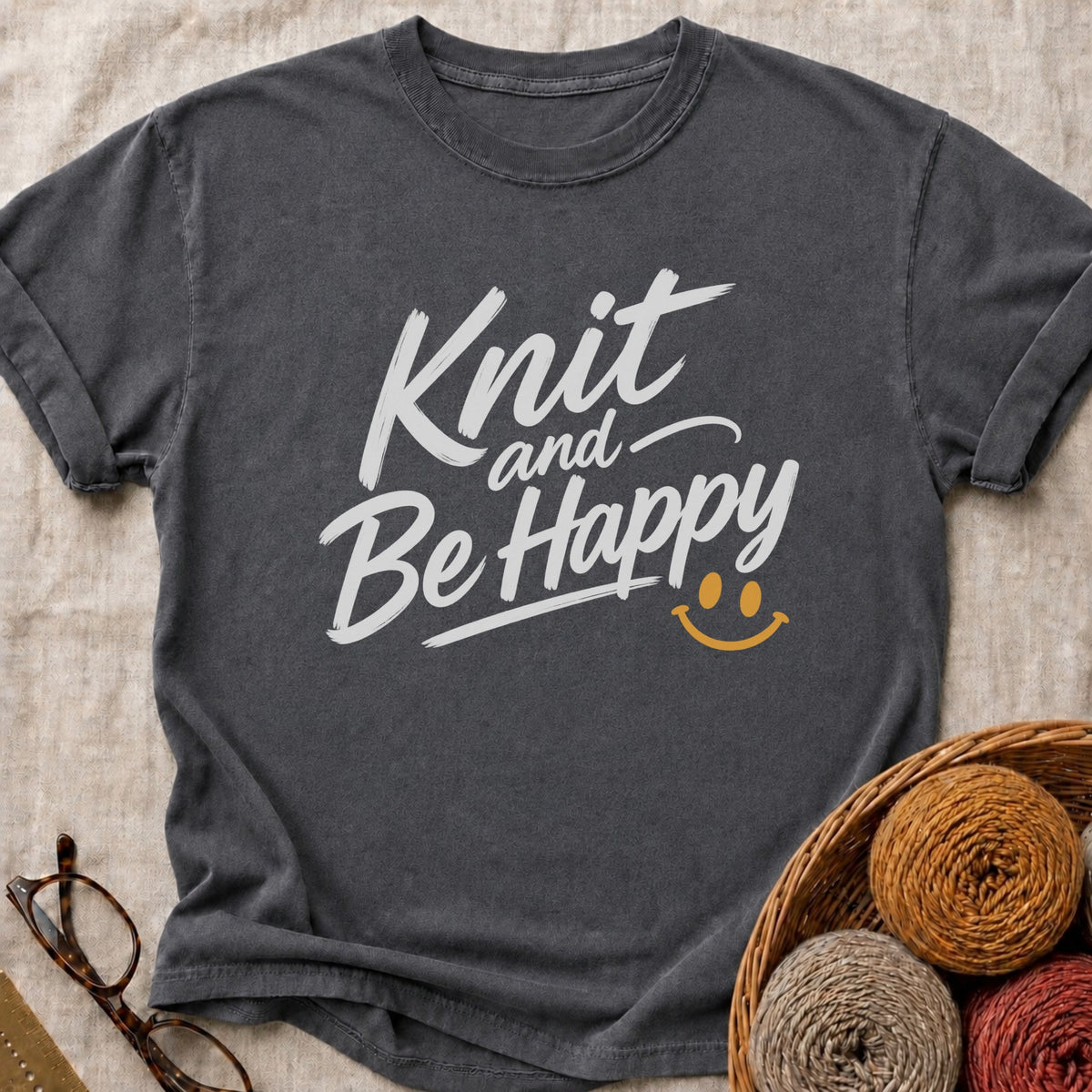 Happy Smile T-Shirt in Pepper