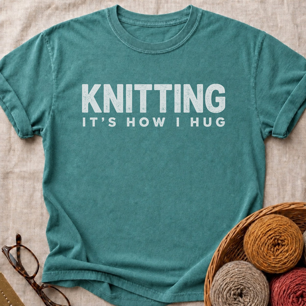 How I Hug T-Shirt in Blue Spruce