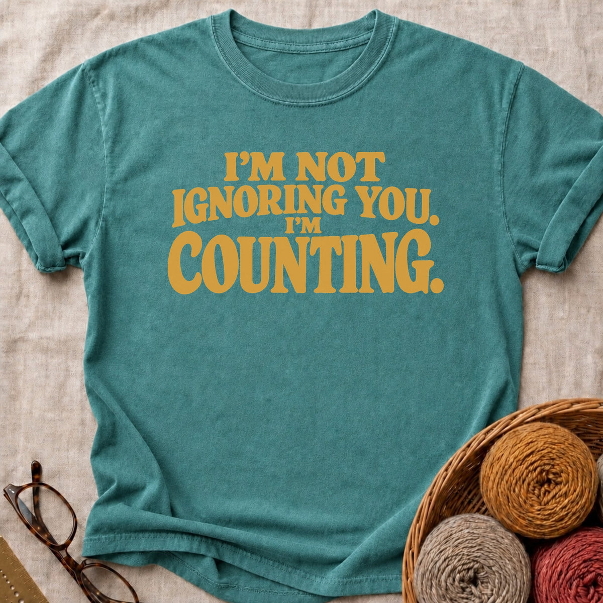 I’m Counting T-Shirt in Blue Spruce
