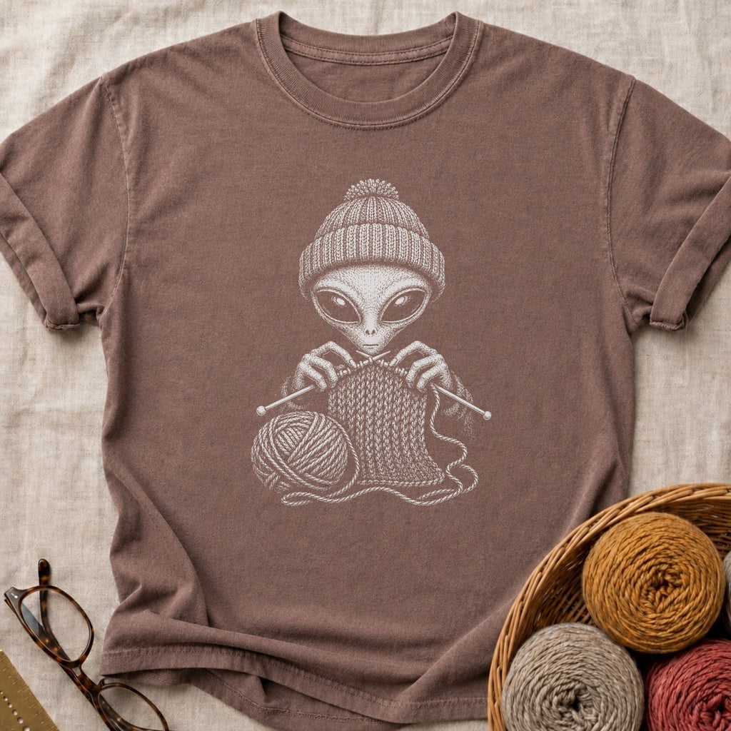 Knit Alien T-Shirt in Espresso
