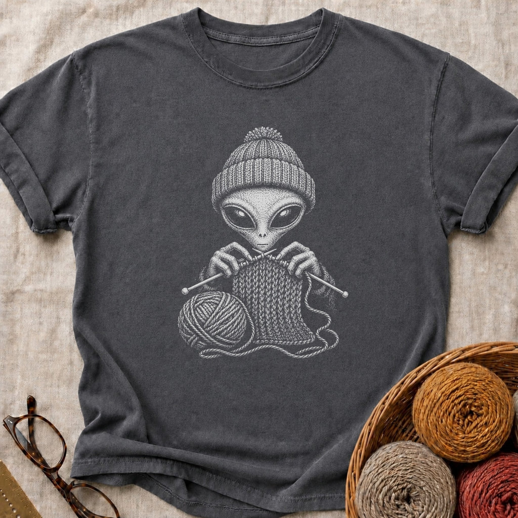 Knit Alien T-Shirt in Pepper