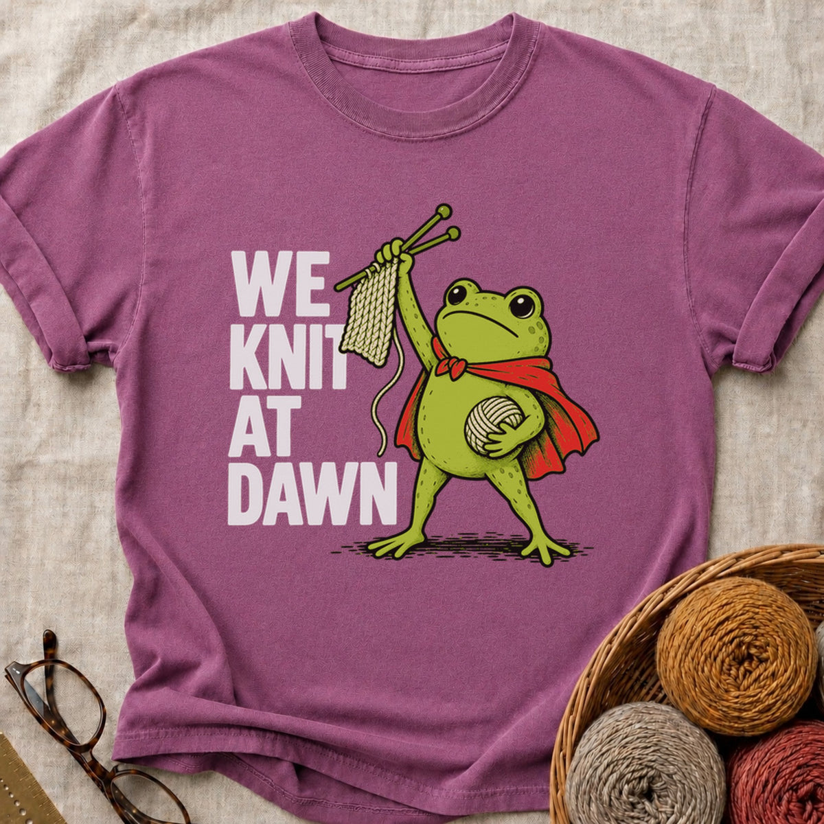 Knit At Dawn T-Shirt in Berry