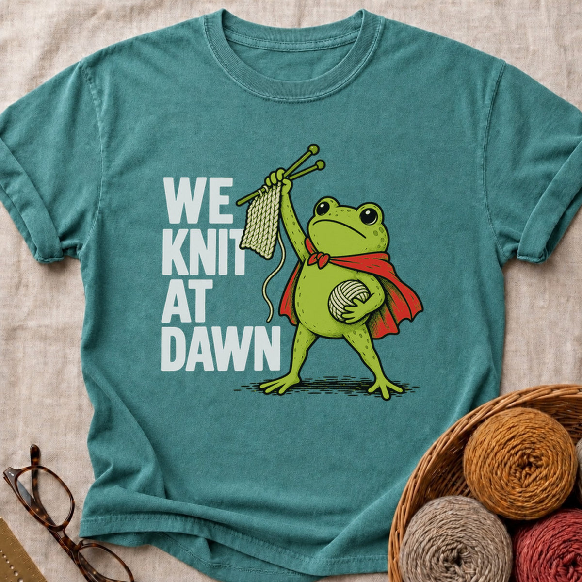 Knit At Dawn T-Shirt in Blue Spruce