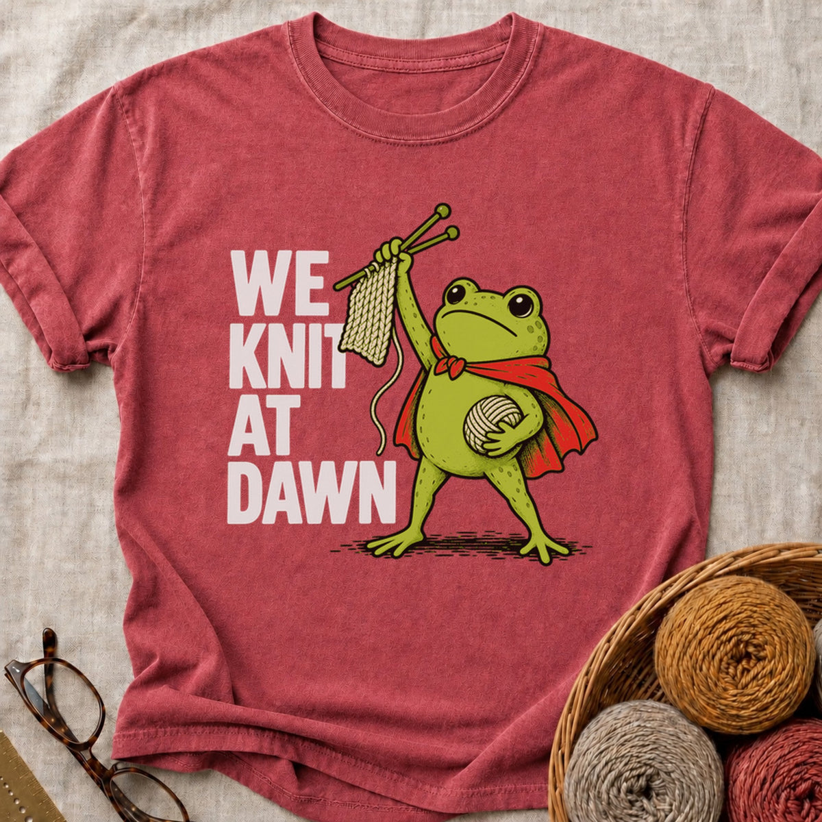 Knit At Dawn T-Shirt in Brick