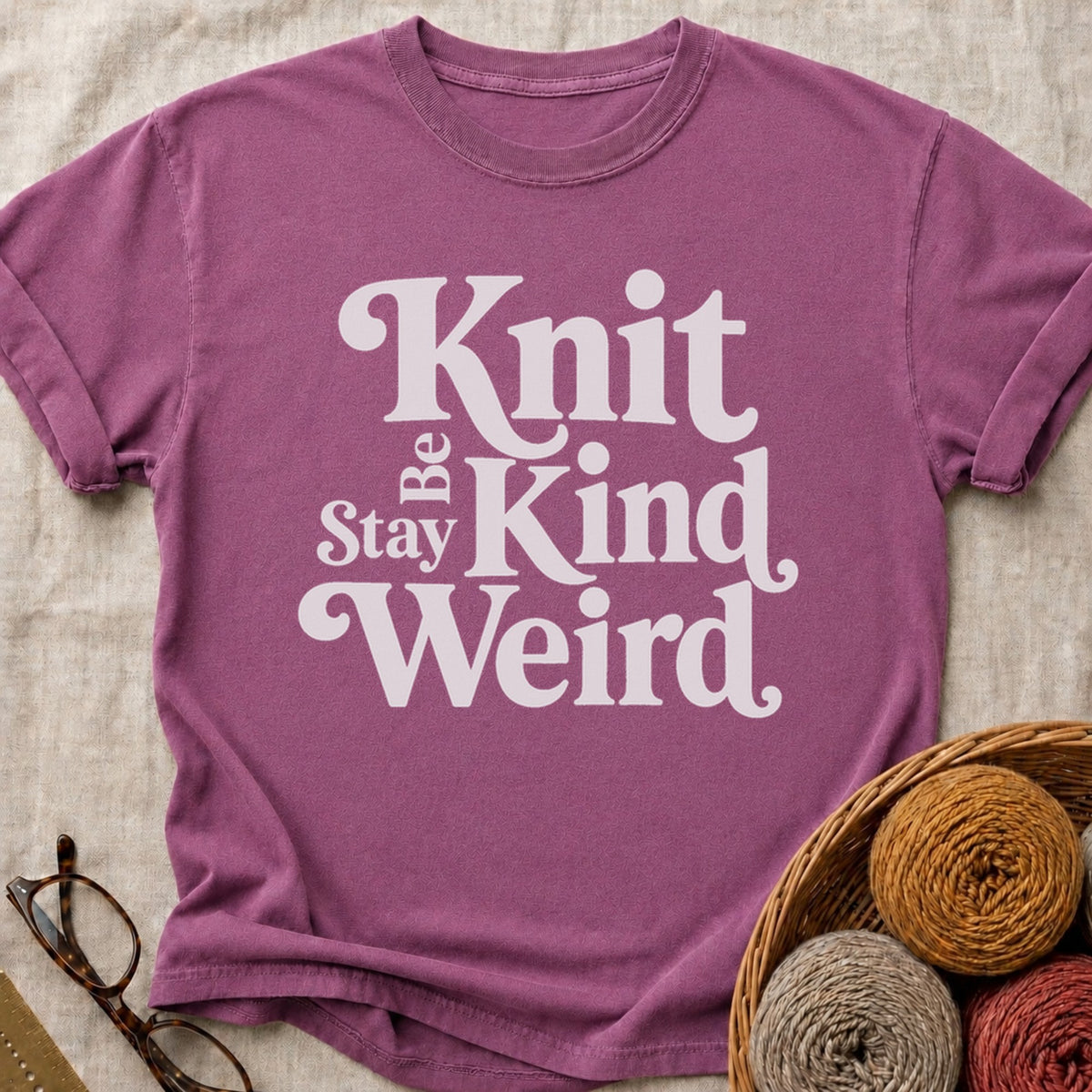 Knit Be Kind T-Shirt in Berry