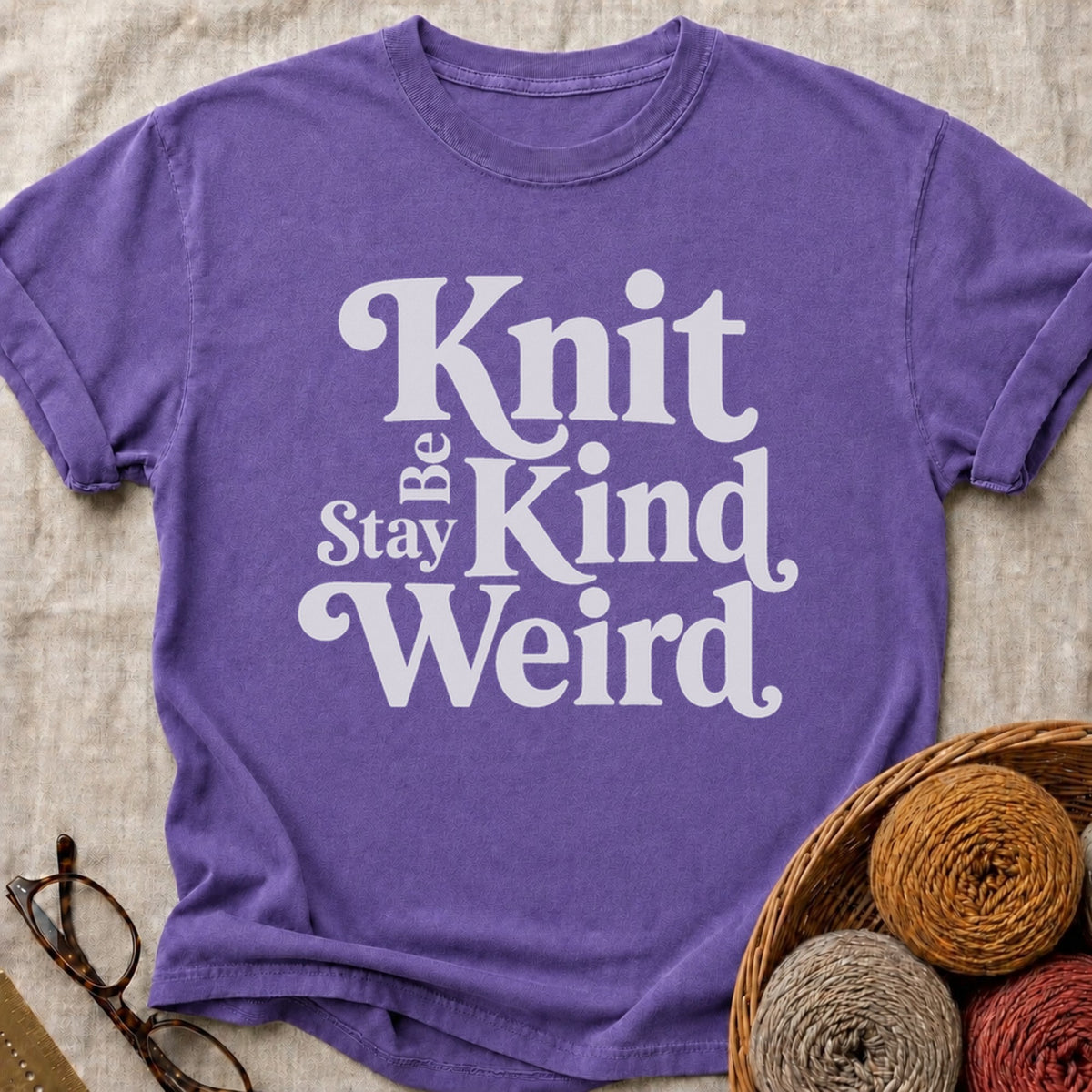 Knit Be Kind T-Shirt in Grape