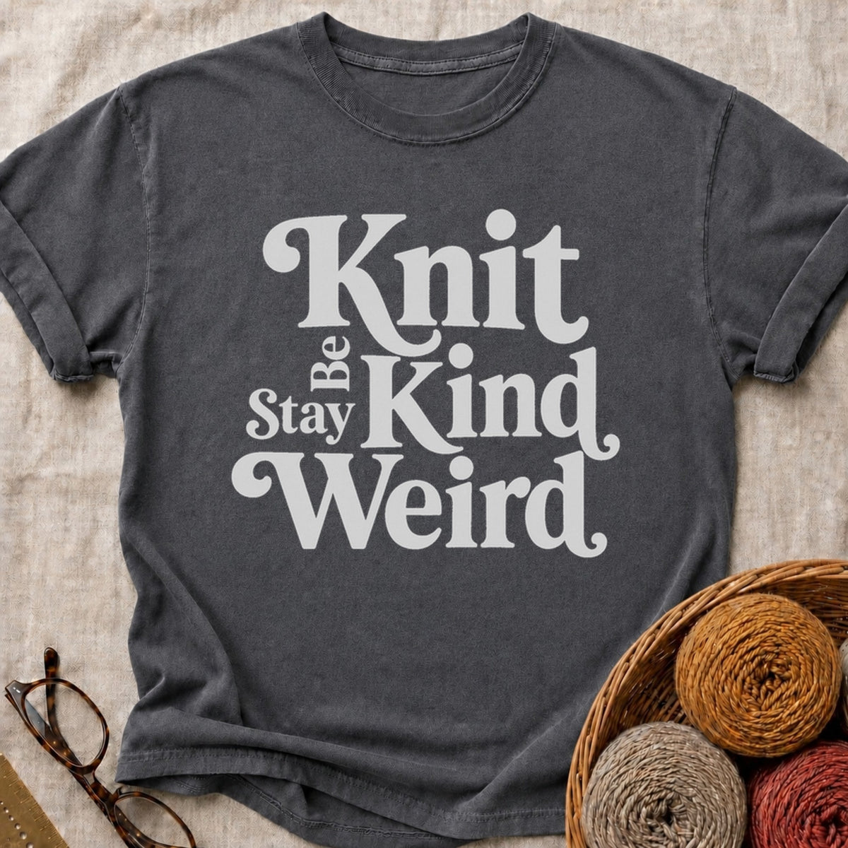 Knit Be Kind T-Shirt in Pepper
