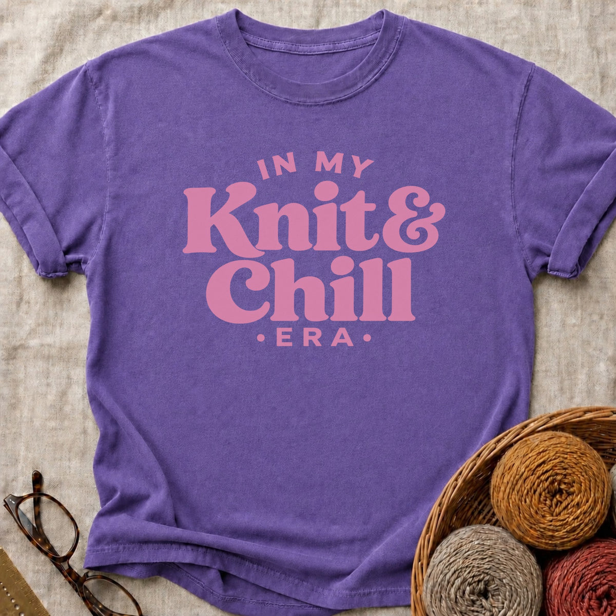 Knit & Chill T-Shirt in Grape