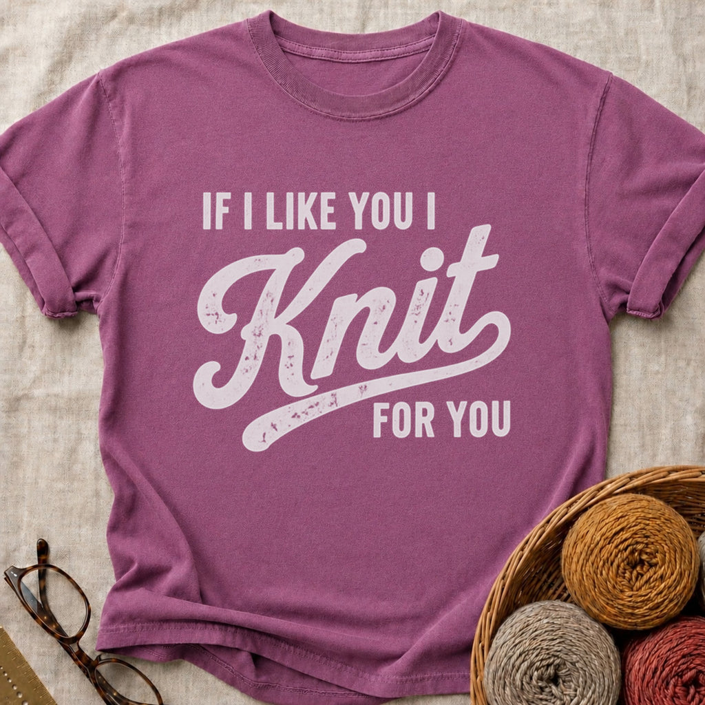 Knit For You T-Shirt in Berry