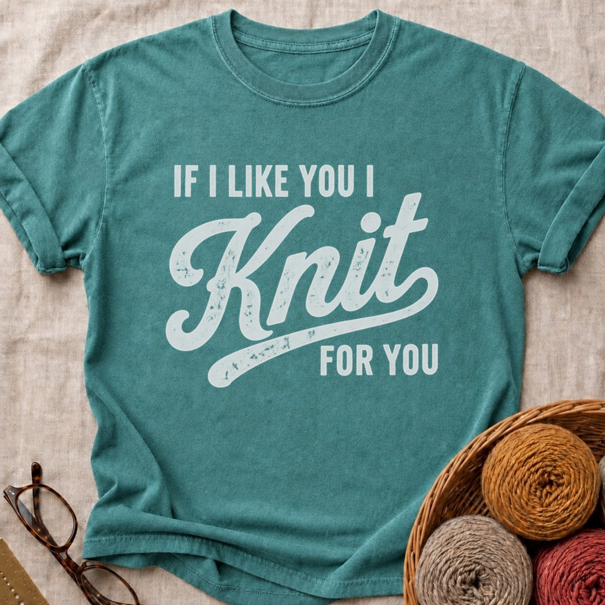 Knit For You T-Shirt in Blue Spruce