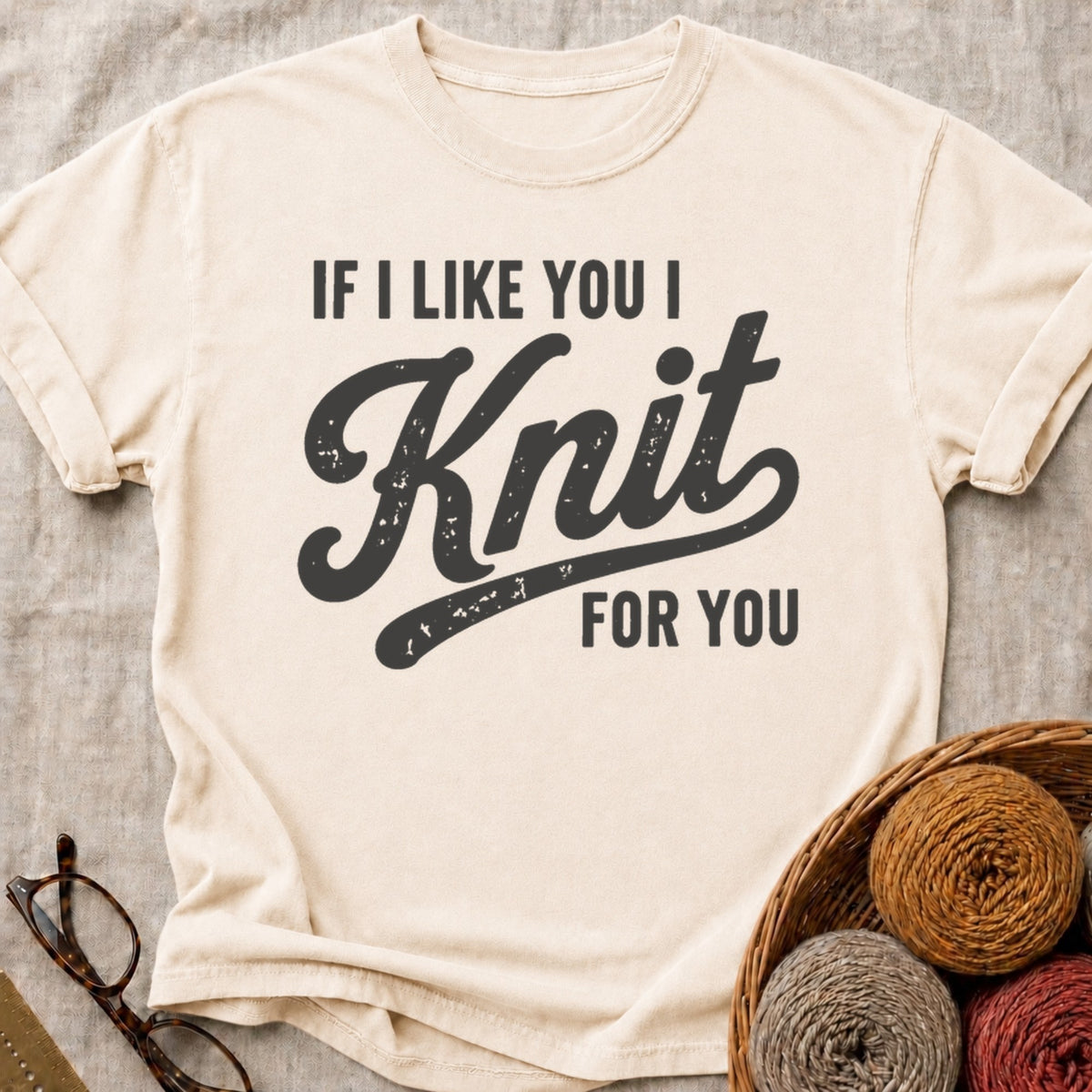 Knit For You T-Shirt in Ivory