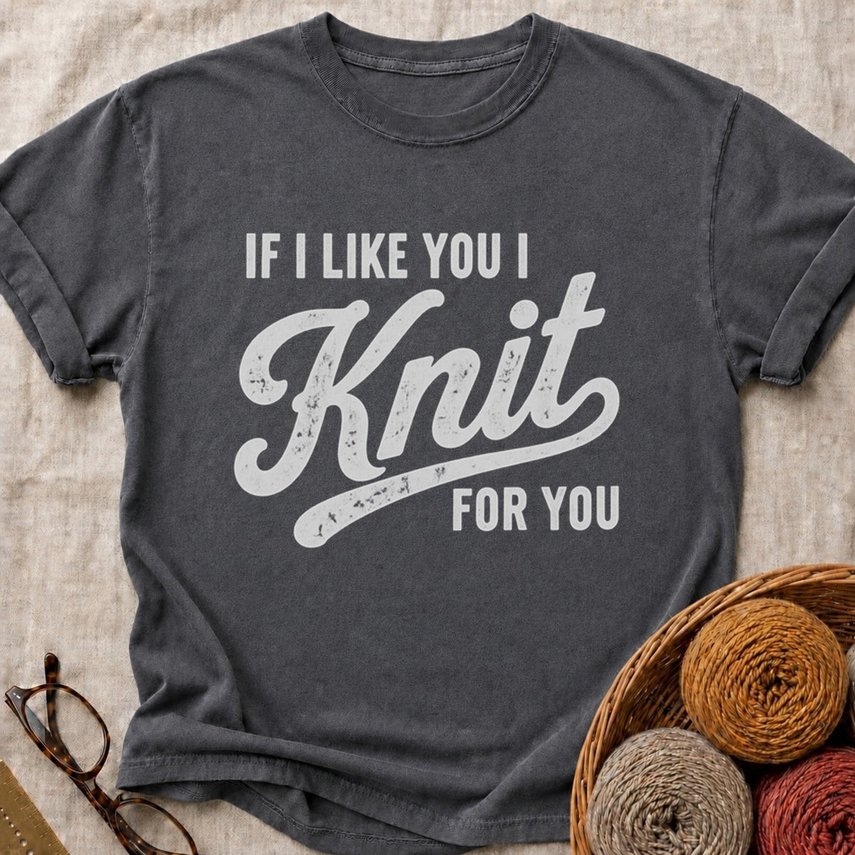 Knit For You T-Shirt in Pepper