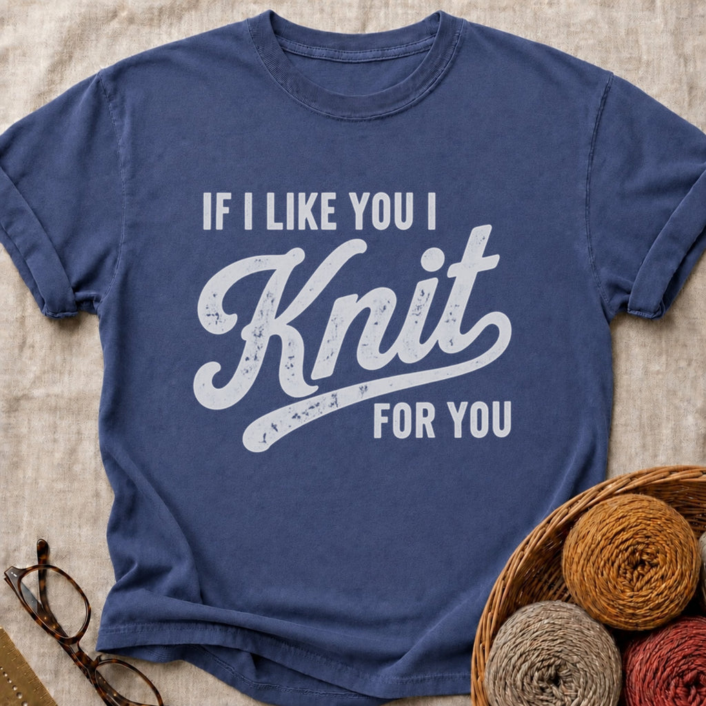 Knit For You T-Shirt in True Navy