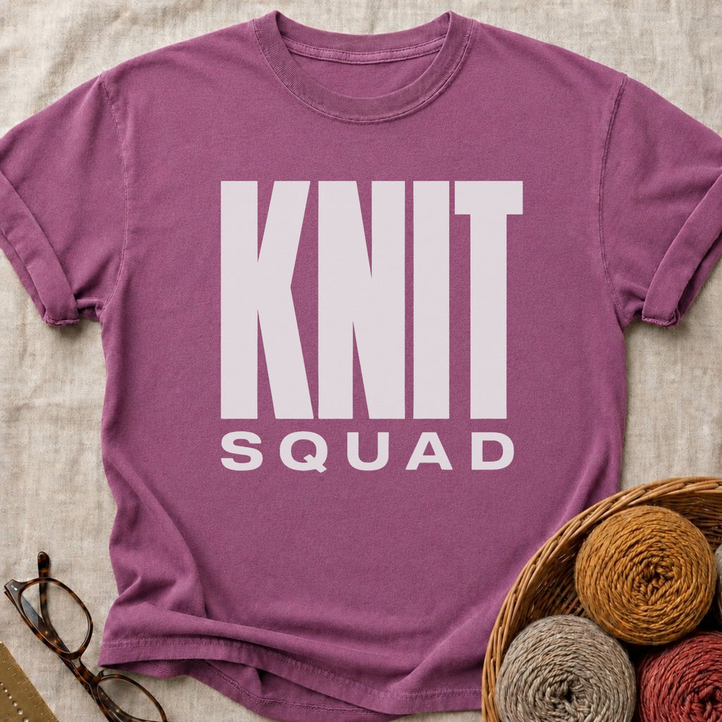 Knit Quad T-Shirt in Berry