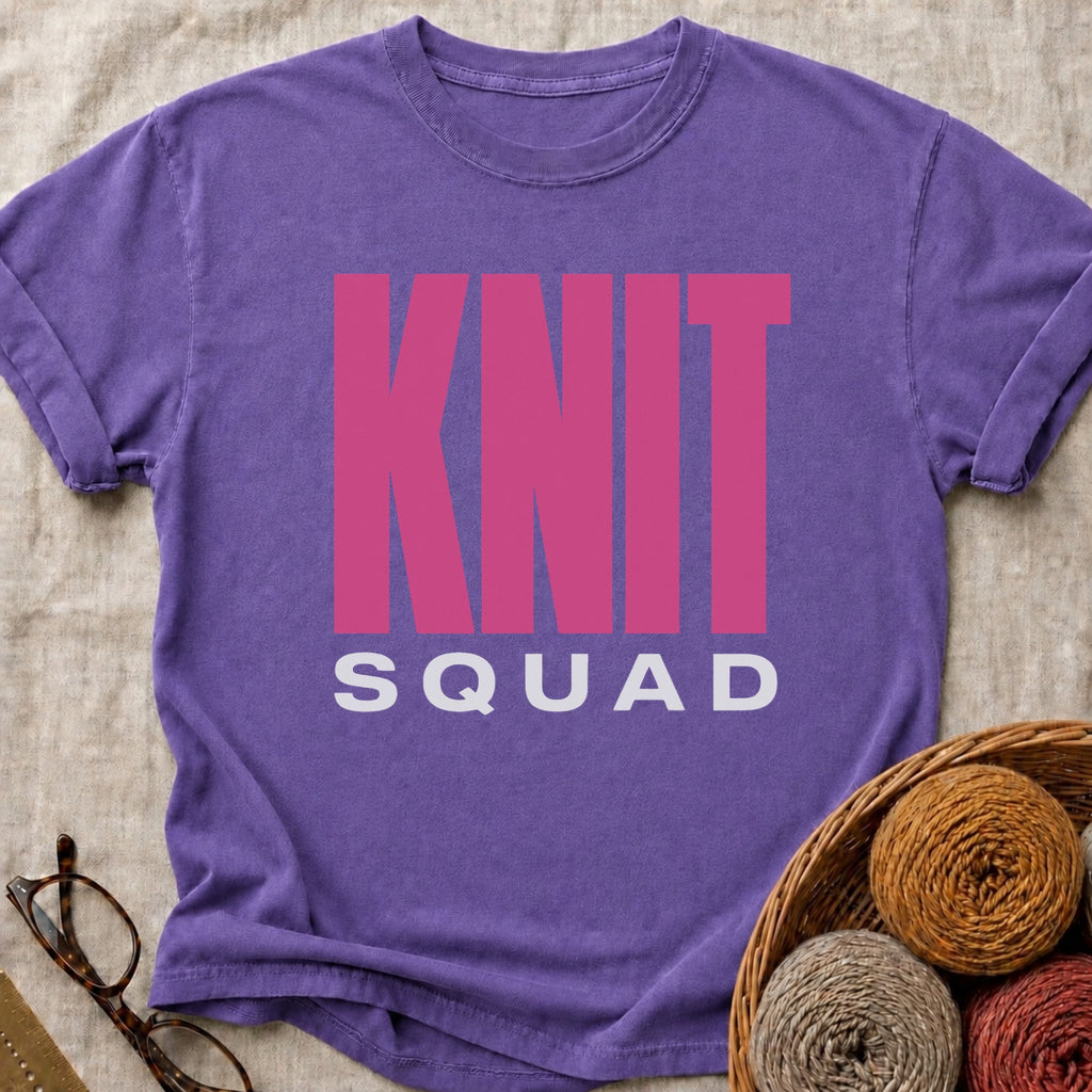 Knit Quad T-Shirt in Grape