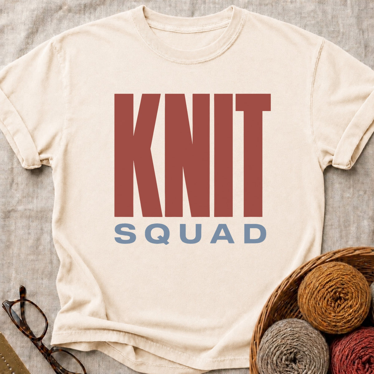 Knit Quad T-Shirt in Ivory